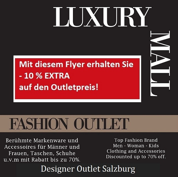 Luxury Mall Salzburg Австрия: скидки, акции, купоны